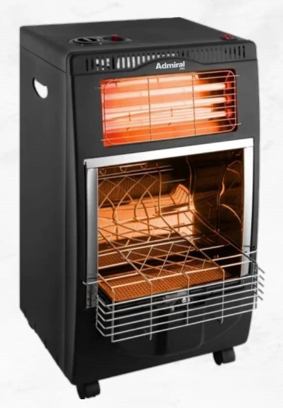 Admiral Pro Gas & Electric Room Heater With Tea Pot