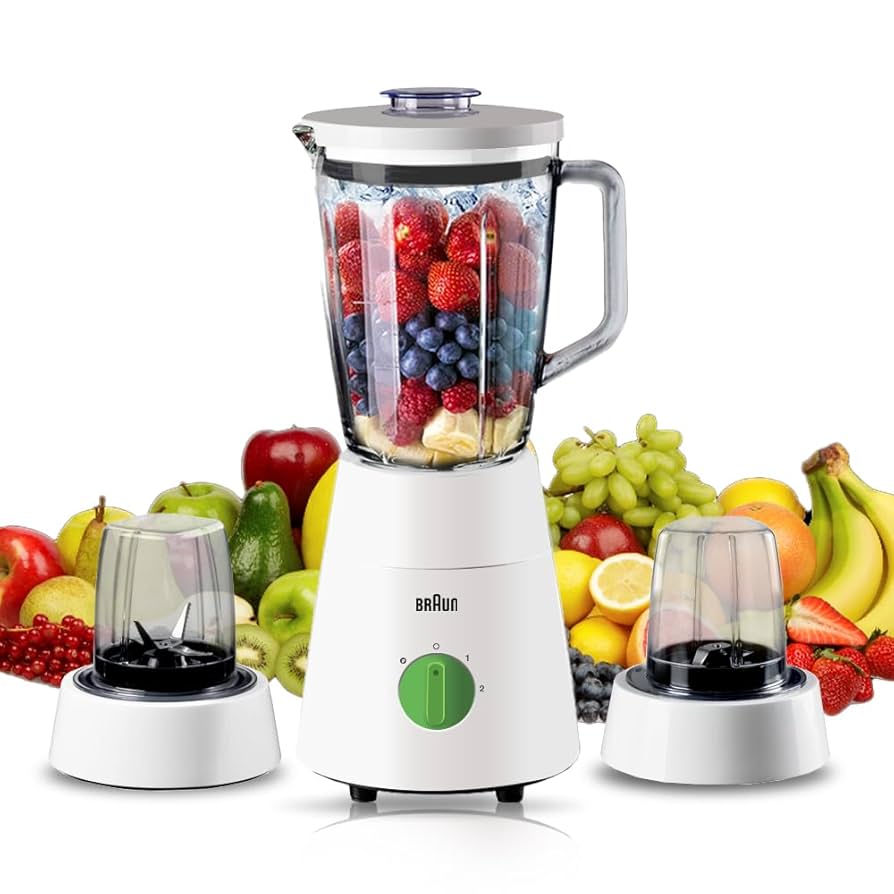 Braun Glass Blender With 2 Mills 1.75L 500W ice crusher