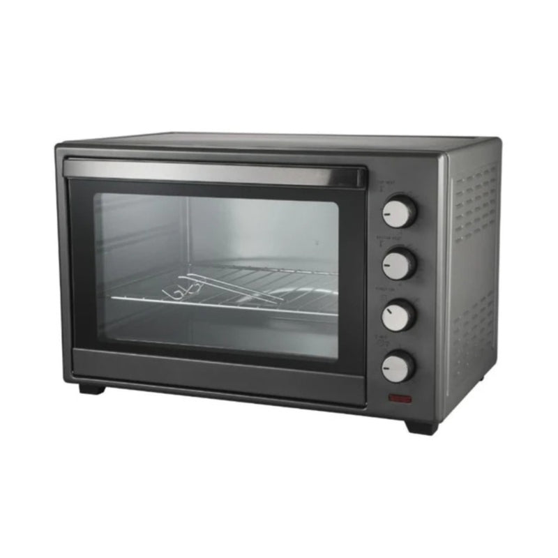 Super Chef 70L Electric Oven with Double Glass Door, Convection Fan, Multiple Cooking Modes, 2200W Power, Stainless Steel & Black Design | Model: AJK70A02-MLTB