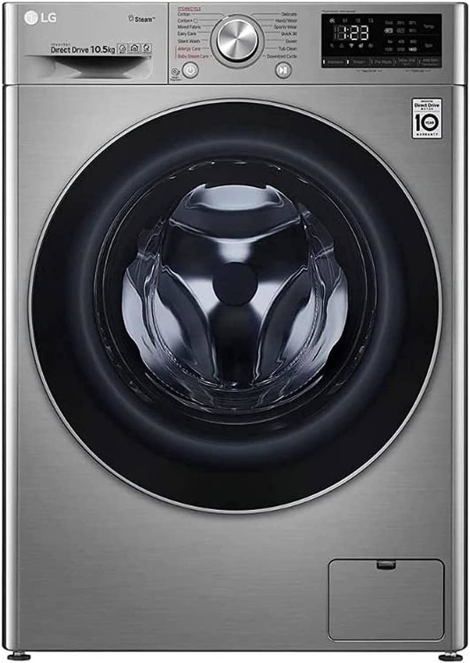 LG Front Load Washing Machine – F4V5RYP2T – 10.5kg – Silver