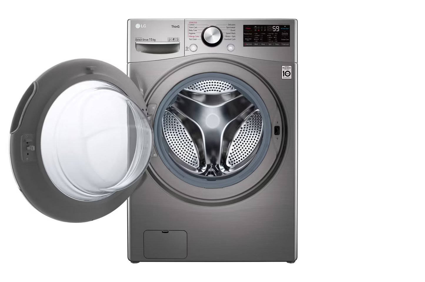 LG Front Load Washing Machine – FOL9DYP2S – 15kg – Silver