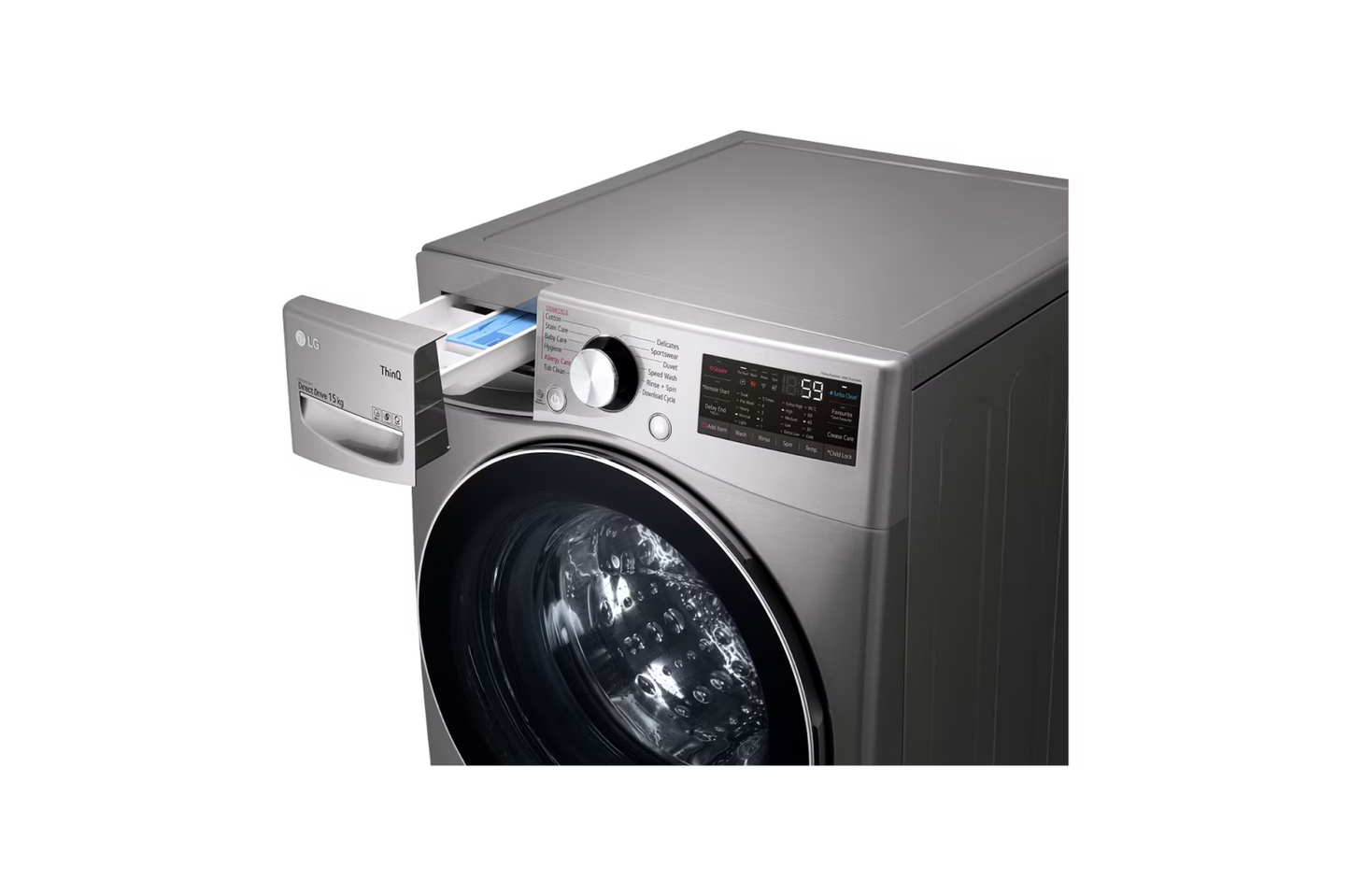 LG Front Load Washing Machine – FOL9DYP2S – 15kg – Silver