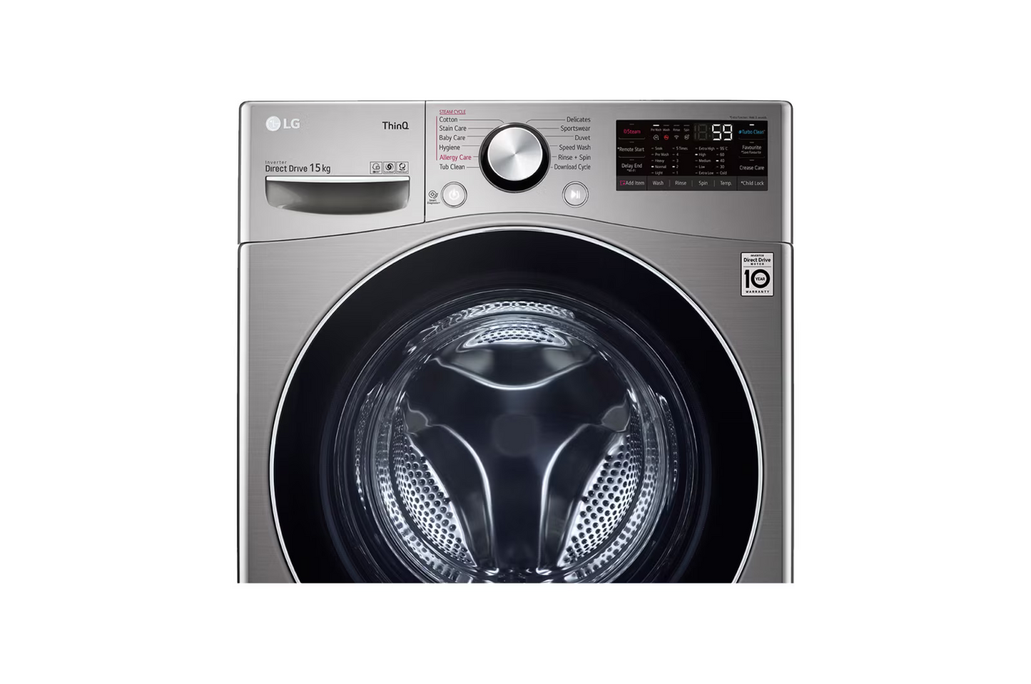 LG Front Load Washing Machine – FOL9DYP2S – 15kg – Silver