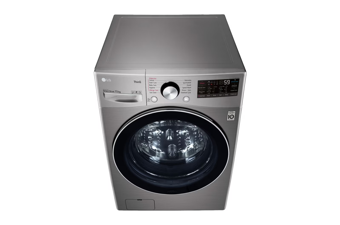 LG Front Load Washing Machine – FOL9DYP2S – 15kg – Silver