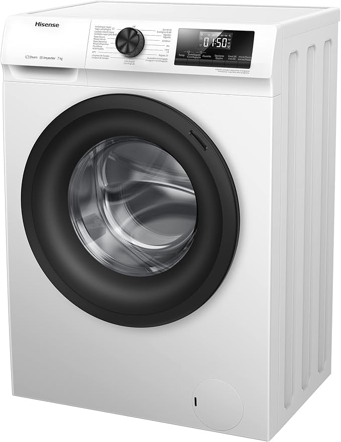 Hisense 7KG Front Load Washing Machine – WFQP7012J/TP (Silver / Stainless Steel)