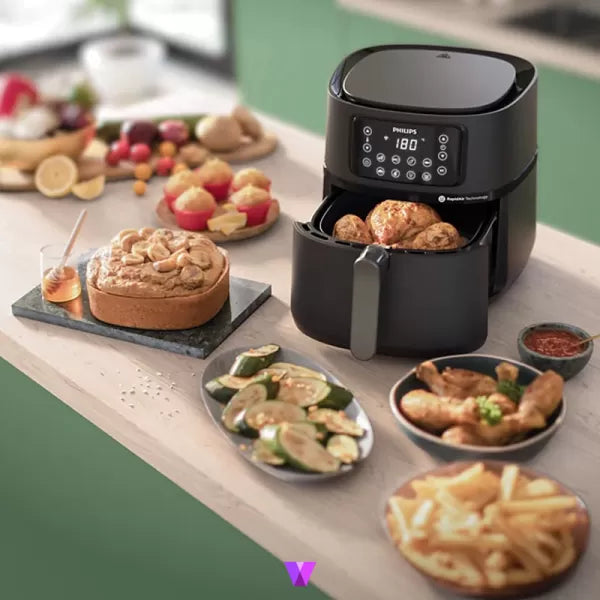 Philips 1400W 4.1L Air Fryer Uses Up To 90% Less Fat With Rapid Technology