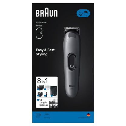 Braun Shaver 8-in-1 Trimmer Style Grooming Kit / AIO3540
