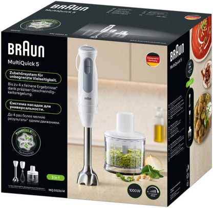 Braun Hand Blender Set 3-in-1 1000W , 21 Speeds / MQ50236