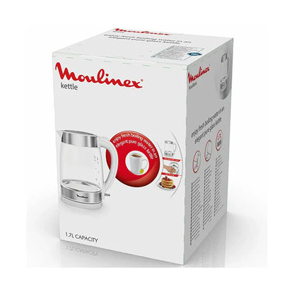 Moulinex Glass Kettle 1.7L Capacity With Blue Illumination BY600130
