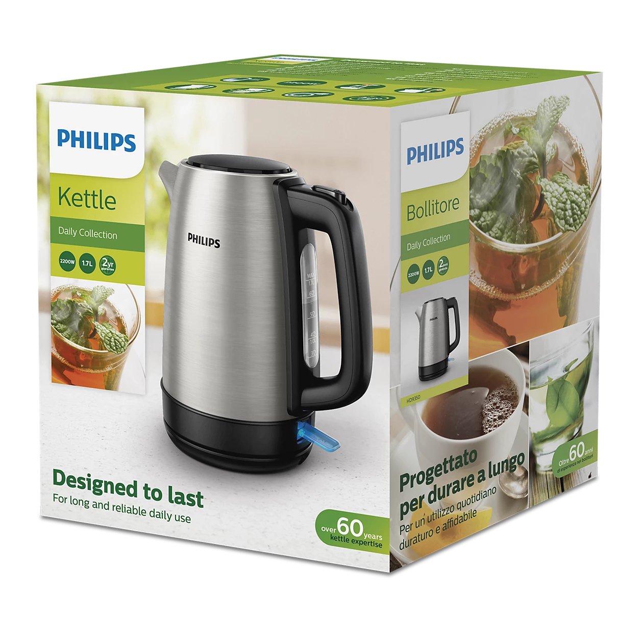 Philips Kettle Stainless 1.7L HD9350 with Automatic Shut Off