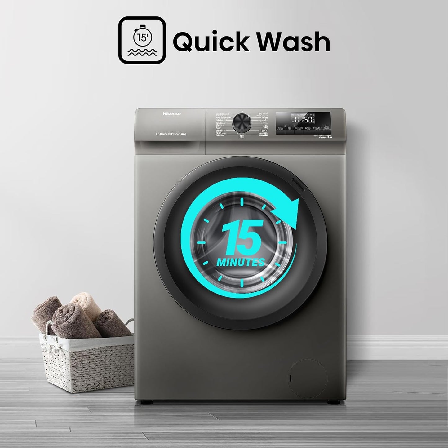 Hisense 8KG Front Load Washing Machine – WFQP8012JT/S