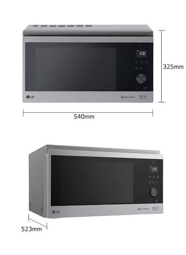 LG Microwave Silver 42 Liters Inverter MH8295CIS Touch Controls