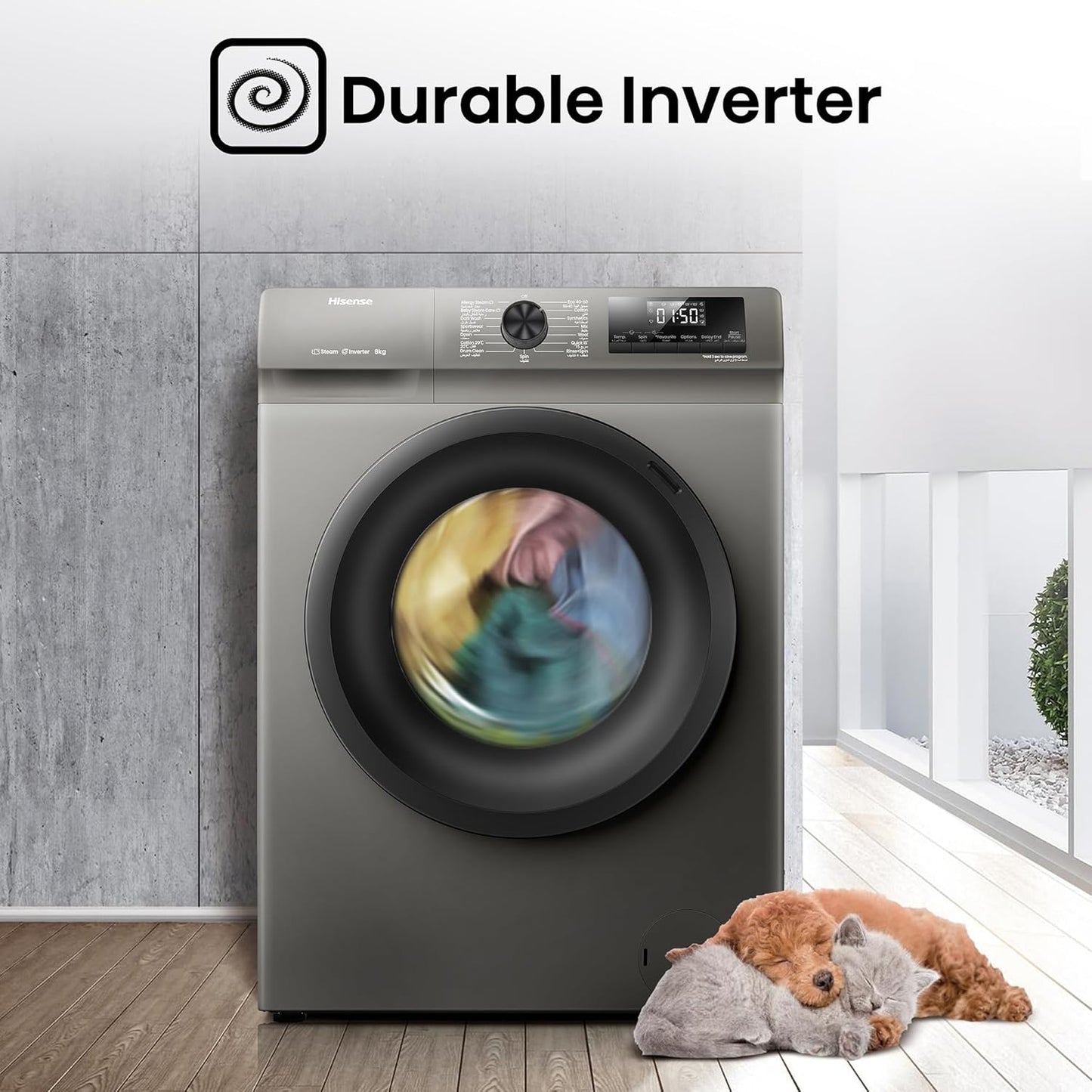 Hisense 8KG Front Load Washing Machine – WFQP8012JT/S