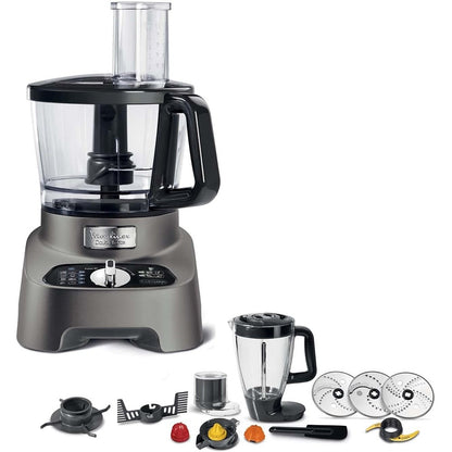 Moulinex Food Processor 1000W Power 10-in-1 Accessories/ FP825E10