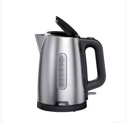 Braun Stainless Electric Kettle Fast Boil With 4-Way Safety &amp; 360° Base 2200W 1.7L                        WK-1500