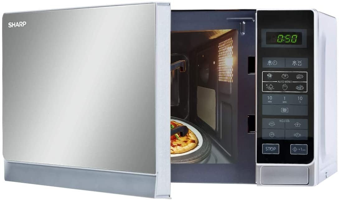 Sharp Electric Microwave Oven, 800W, R20MT(S), Black/Silver