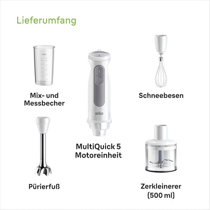 Braun Hand Blender Set 3-in-1 1000W , 21 Speeds / MQ50236