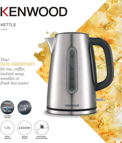 Kenwood Kettle Silver ZJM10 1.7L Stainless Steel   ZJM-10