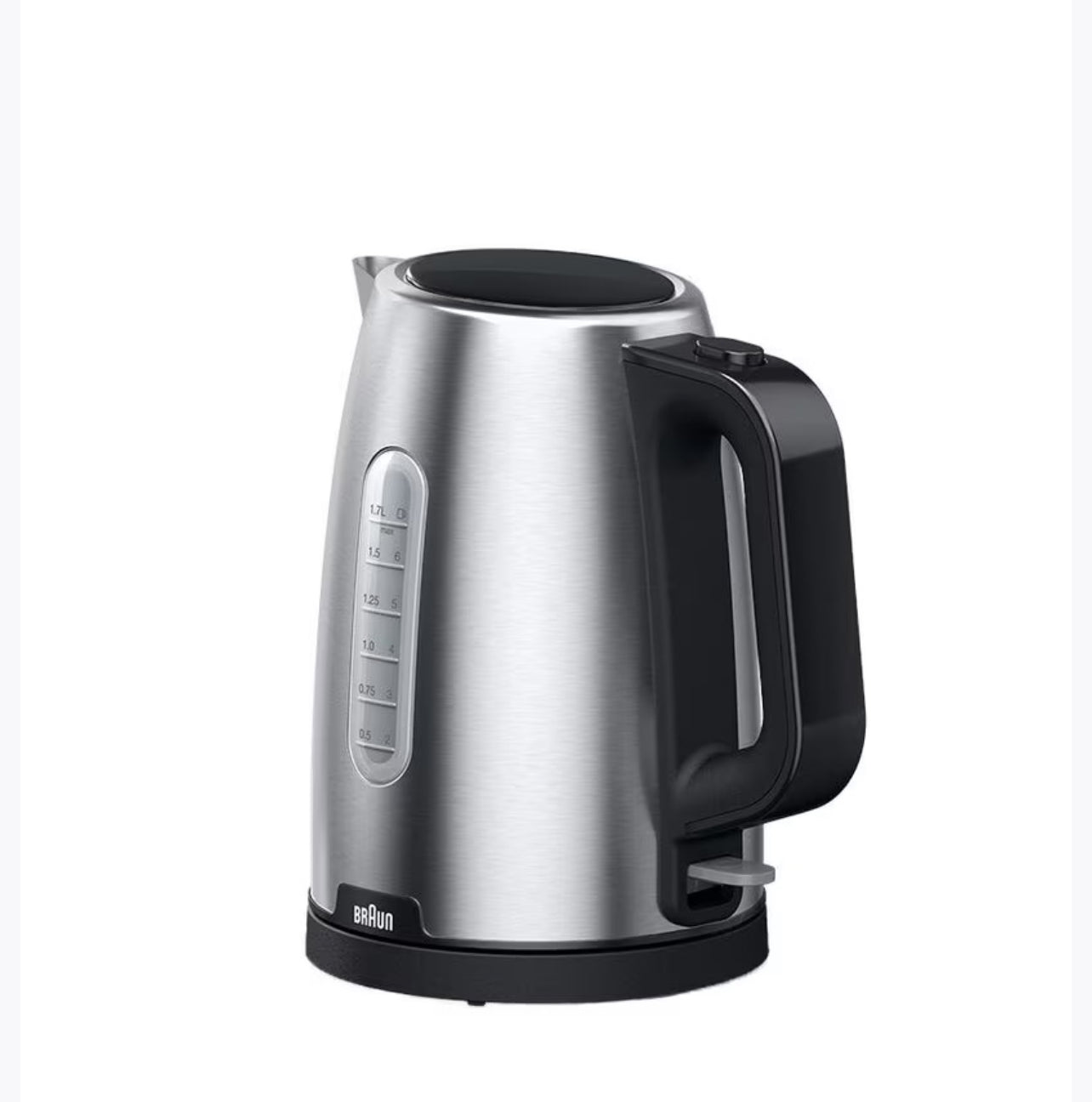 Braun Stainless Electric Kettle Fast Boil With 4-Way Safety &amp; 360° Base 2200W 1.7L                        WK-1500
