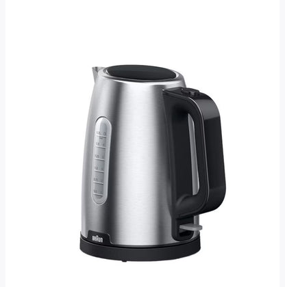 Braun Stainless Electric Kettle Fast Boil With 4-Way Safety &amp; 360° Base 2200W 1.7L                        WK-1500