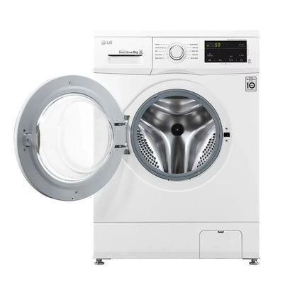 LG 8 KG Front Load Washing Machine, Inverter Direct Drive™ Motor, Energy Saving,