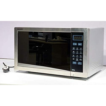 Sharp R77 220V Stainless Steel Microwave Oven with Grill, 34L