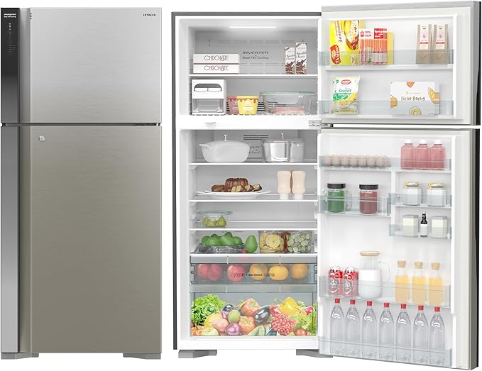Hitachi 2-Door Refrigerator – RV760PUC7-1 BSL (Stainless Steel)