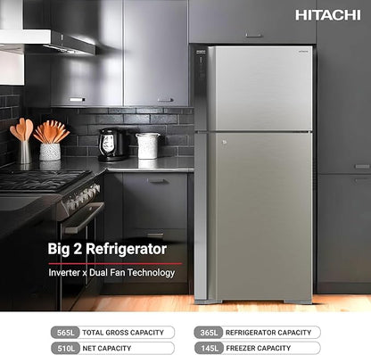 Hitachi 2-Door Refrigerator – RV760PUC7-1 BSL (Stainless Steel)
