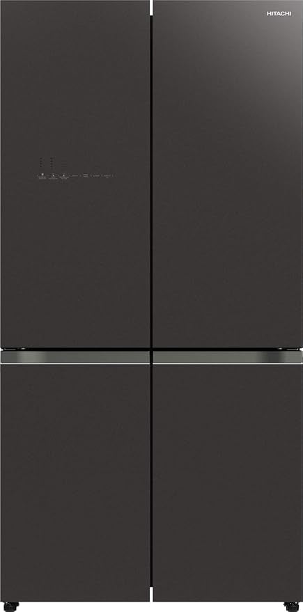 Hitachi 4-Door Refrigerator – RW720PUC1-GMG (Silver & Black Glass)