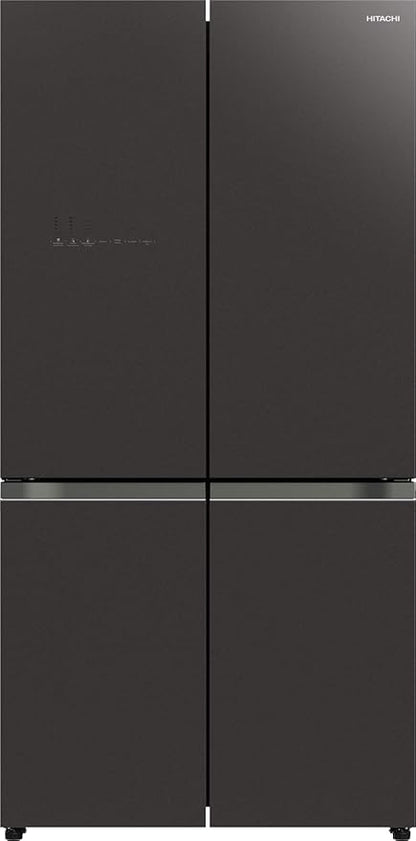Hitachi 4-Door Refrigerator – RW720PUC1-GMG (Silver & Black Glass)