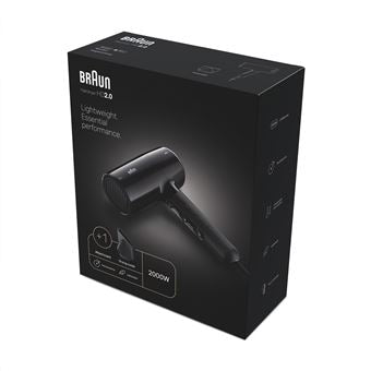 Braun Black Hair Dryer 2000W / BRHD200E