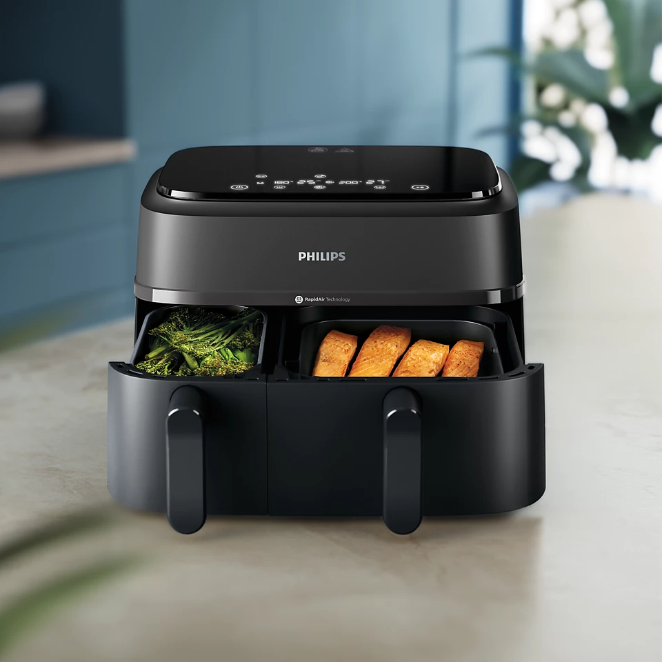 Philips Dual Fryer Digital 9L With Touch Screen / NA350