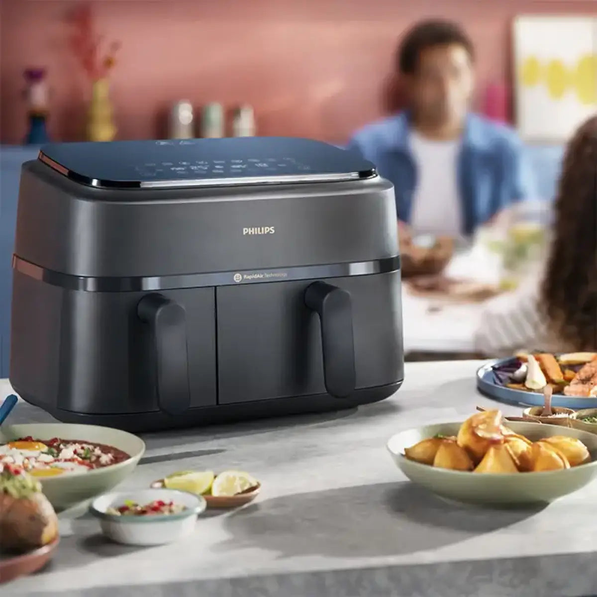 Philips Dual Fryer Digital 9L With Touch Screen / NA350